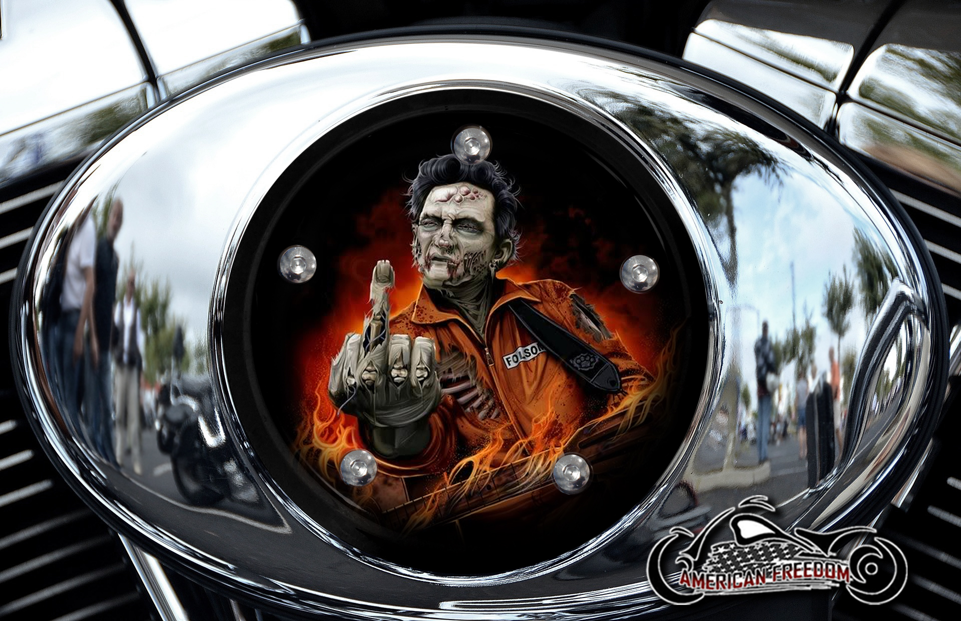 Custom Air Cleaner Cover - Zombie Cash